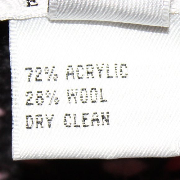 TALBOTS Petite Wool Blend Cardigan Plaid Sweater Black/Pink/Coral Size M - Picture 3 of 5